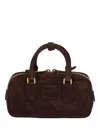 Miu Miu Arcadie Suede Bag In Brown