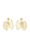 Miu Miu Intricate Gold Metal Earrings Design In Gold