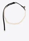 MIU MIU BEADED LEATHER NECKLACE