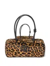 Miu Miu Beau Animal-print Tote Bag In Brown