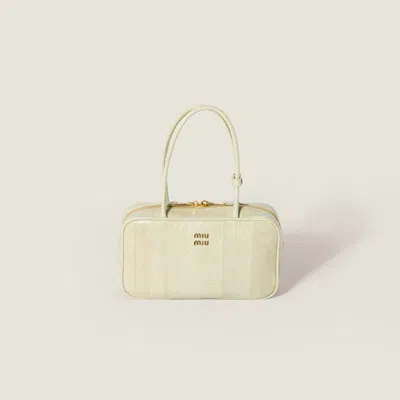 Miu Miu Beau Ayers Leather Bag In Green