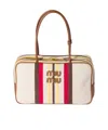Miu Miu Beau Canvas And Leather Bag