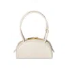 Miu Miu Beau Embossed-logo Shoulder Bag In White