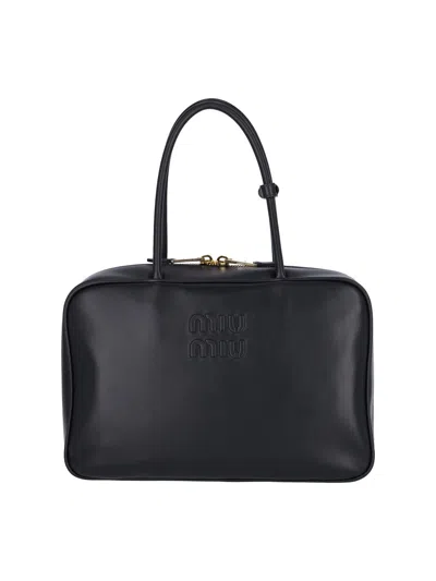 Miu Miu "beau" Handbag In Black  