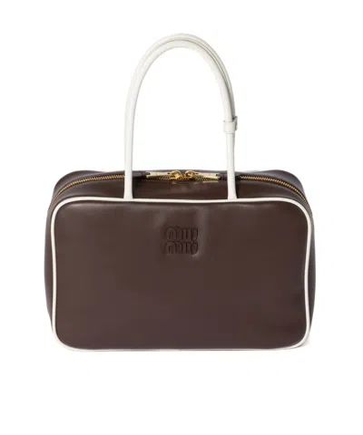 Miu Miu Beau Handbag In Brown