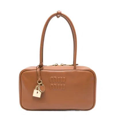 Miu Miu Beau Handbag In Brown