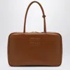 Miu Miu Beau Large Bag In Cognac Colour Leather In Brown