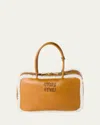 Miu Miu Beau Tote Bag In F036s Cognac Naturale
