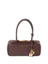 Miu Miu Beau Small Leather Shoulder Bag In Brown