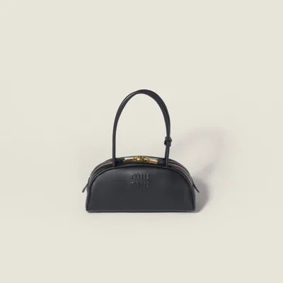 Miu Miu Black Calf Leather Bos Taurus Shoulder Bag