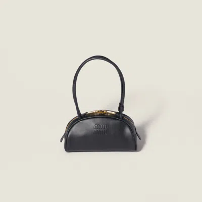 Miu Miu Beau Leather Bag In Black