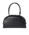 Miu Miu Black Calf Leather Bos Taurus Shoulder Bag In Black