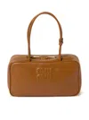 Miu Miu Beau Leather Bag In Brown