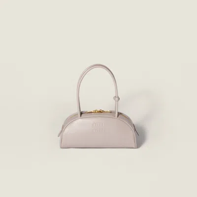 Miu Miu Beau Leather Bag In Gray