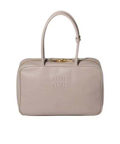 Miu Miu Beau Leather Bag In White