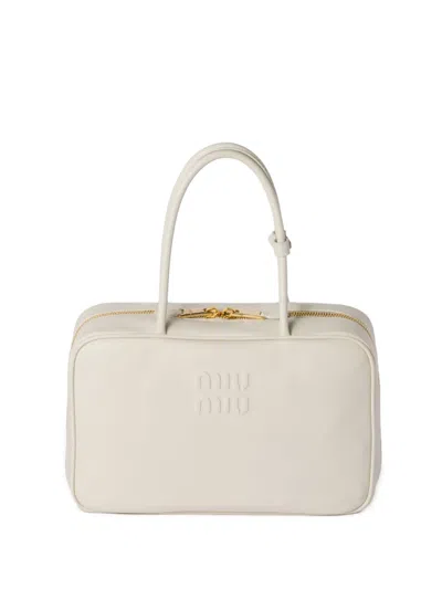 Miu Miu Beau Leather Bag In White