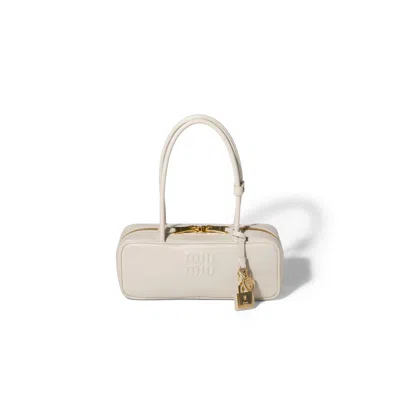 Miu Miu Beau Leather Bag In White
