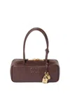 Miu Miu Beau Small Leather Shoulder Bag In Brown