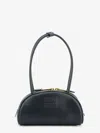 Miu Miu Black Calf Leather Bos Taurus Shoulder Bag In Black