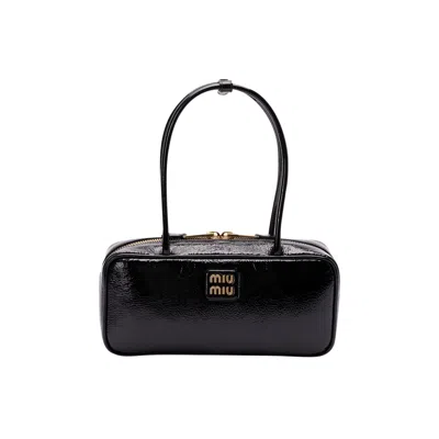 Pre-owned Miu Miu Beau Leather Patchwork Bag 'black' | Women's Size Onesize