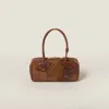 Miu Miu Beau Small Leather Top-handle Bag In Cognac