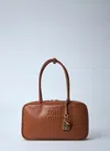Miu Miu Beau Leather Shoulder Bag In Brown