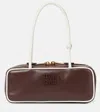 Miu Miu Beau Leather Shoulder Bag In Brown
