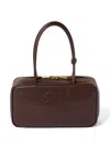 Miu Miu Logo Pattern Shoulder Bag In ブラウン