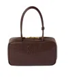 Miu Miu Logo Pattern Shoulder Bag In Red