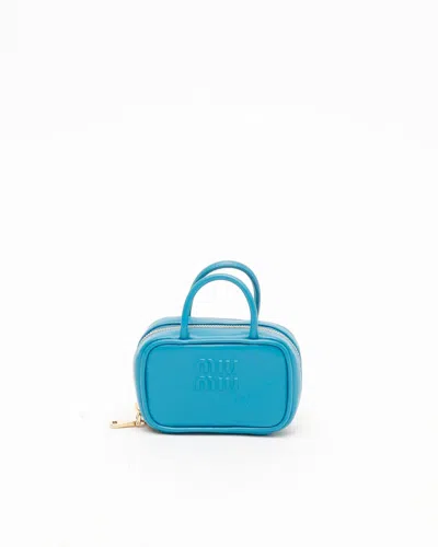 Miu Miu Beau Micro Bag Charm In Blue