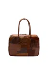 Miu Miu `beau` Patchwork Leather Bag In Brown