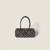 Miu Miu Beau Plaid And Leather Bag