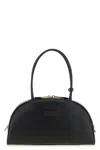 Miu Miu Black Calf Leather Bos Taurus Shoulder Bag In Black