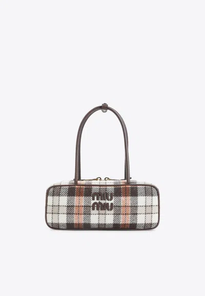 Miu Miu Beau Shoulder Bag In Brown