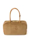 Miu Miu Beau Corduroy Top-handle Bag In Brown