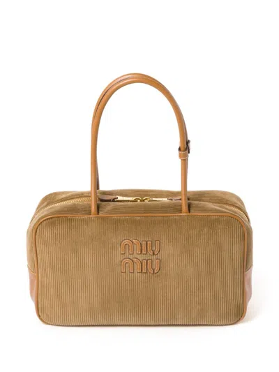 Miu Miu Beau Shoulder Bag In Brown