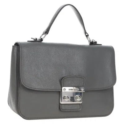Pre-owned Miu Miu Beau Top Handle Leather Multicolour Leather Handbag ()