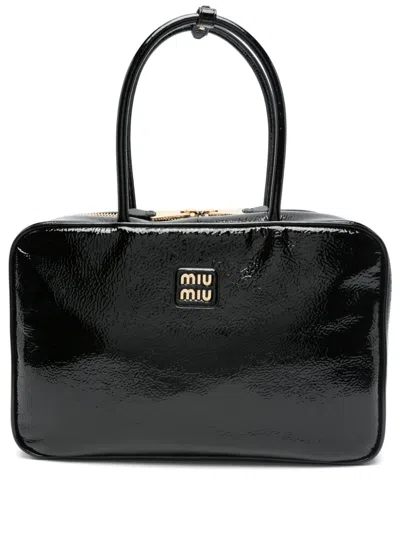Miu Miu Beau Tote Bag In Black
