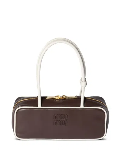 Miu Miu Beau Tote Bag In Brown