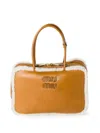 Miu Miu Beau Tote Bag In Brown
