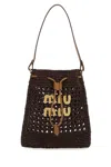 Miu Miu Mini Woven Fabric Bag