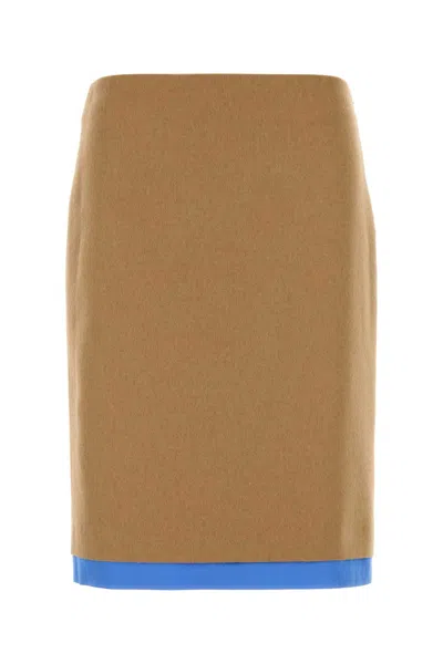MIU MIU BEIGE CAMEL SKIRT