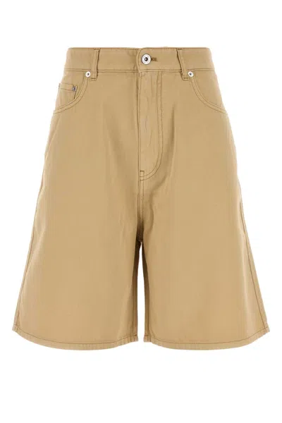 MIU MIU BEIGE COTTON BERMUDA SHORTS