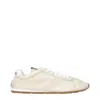 Miu Miu Beige Fabric Low Tops In White