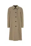 Miu Miu Reversible Trench Coat Featuring Back Vent In Brown