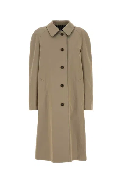 MIU MIU BEIGE GABARDINE REVERSIBLE TRENCH COAT