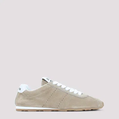 MIU MIU WOMEN BEIGE LACE UP SNEAKERS, 7.5 LUXURY SNEAKERS FOR WOMEN DARVEYS
