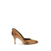 Miu Miu Ayers Vintage-effect Leather Pumps In Brown
