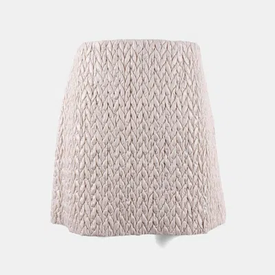 Pre-owned Miu Miu Beige Nylon Skirt Size S In Sand