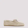 Miu Miu Suede Calf Leather Loafers Women In Neutral